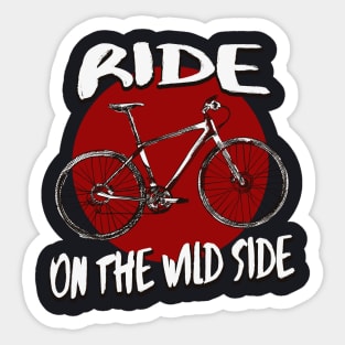 Mountainbike ride on the wild Side Sticker